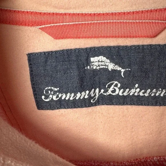 Tommy Bahama Relax Mens Red Waffle Knit Quarter Button Pullover Sweatshirt XL - Picture 8 of 9